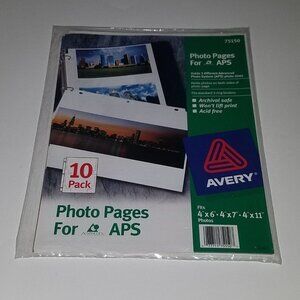NEW Avery 75150 Photo Pages For ASP 10 pack 4x6 4x7 4x11 Archival SEALED VTG NOS